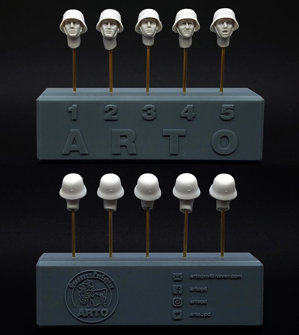 German M35-M40 Helmet Heads